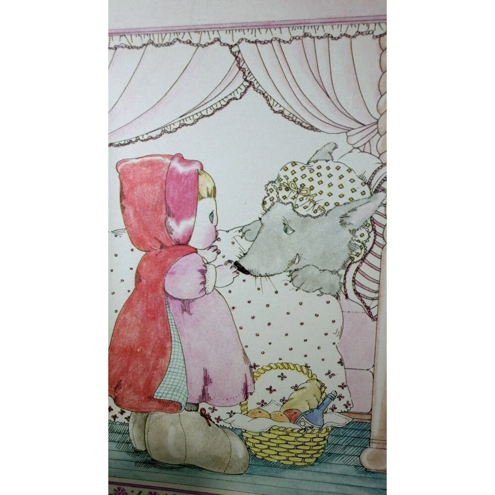Vintage Little Red Riding Hood Big Bad Wolf Get Well Greeting Card Michel 1985